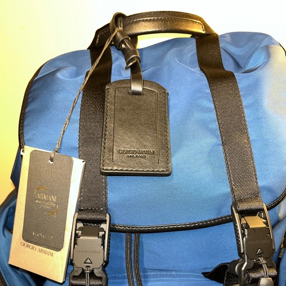 Authentic Giorgio Armani Blue Rucksack - Picture 5 of 15